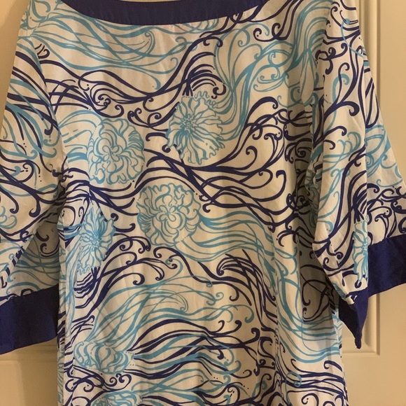 Size M NWOT/EEUC Lilly Pulitzer Tunic Blue - Picture 4 of 5
